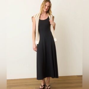 Marine Layer - Lexi Rib Sun-In Fit & Flare Dress, Black, Size Large